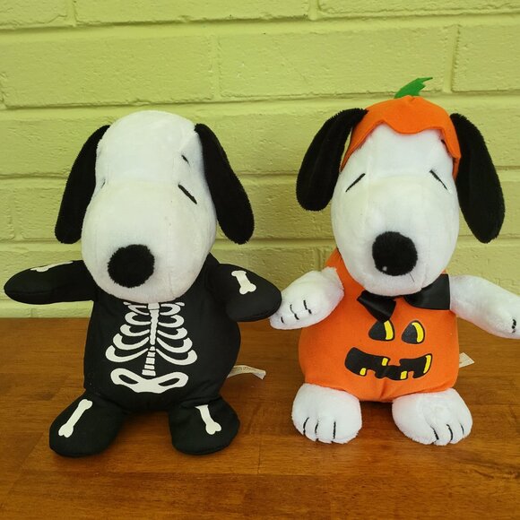 Peanuts SNOOPY Halloween Dancing Toy Music LOT Pumpkin Skeleton 2014 Dandee T7 - Picture 1 of 10